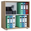 Aktenregal Lona L Eiche Dekor B 70 cm - Eichefarben/Schwarz, Basics, Holzwerkstoff (70/74/37cm) - MID.YOU