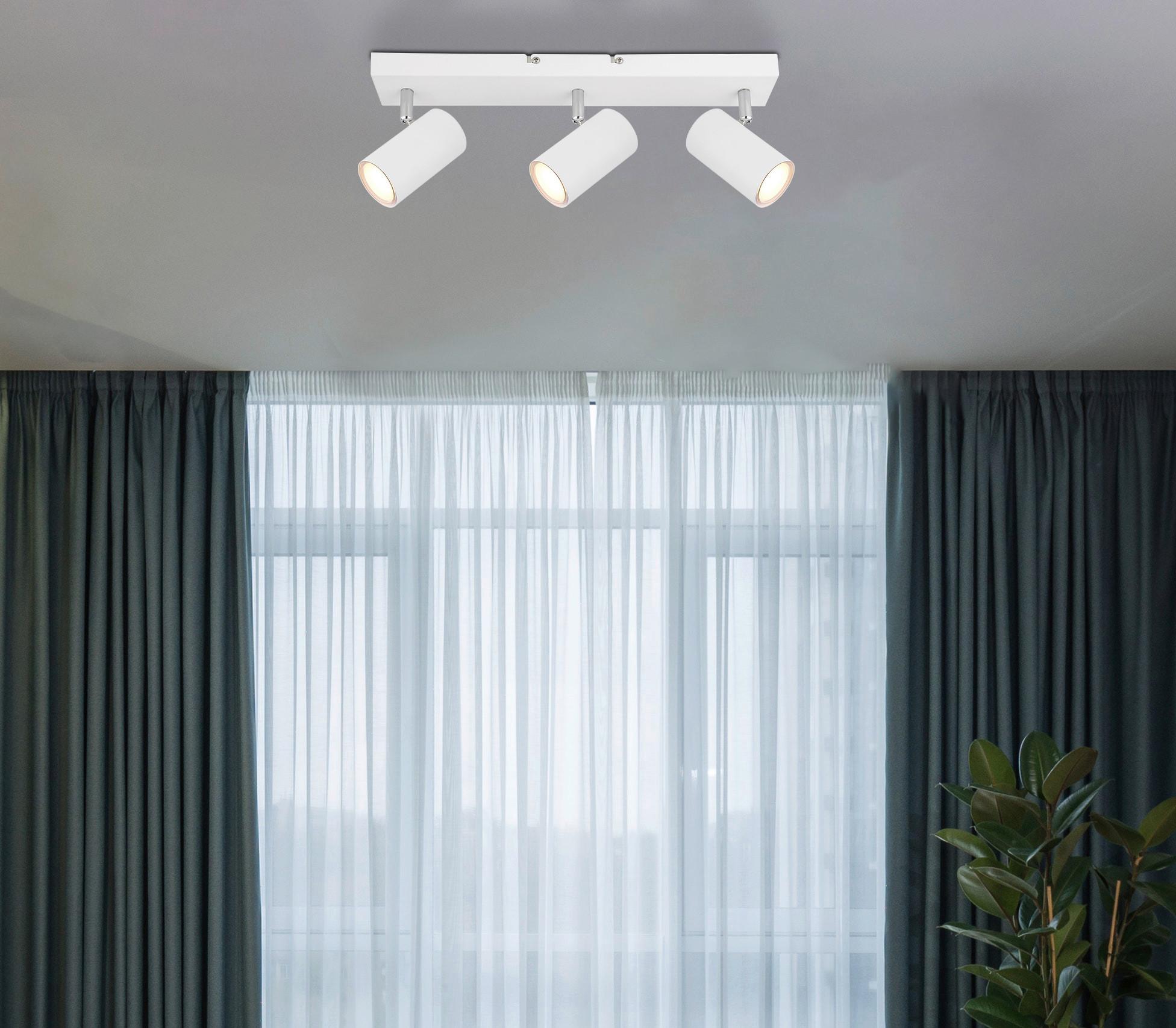 Strahler 57911-3w - Weiß, Basics, Metall (41/6/120cm) - Globo