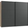 Schwebetürenschrank B: 200 Cm Level 36a Eiche Dekor/graphit - Eichefarben/Graphitfarben, MODERN, Holzwerkstoff (200/216/65cm) - MID.YOU