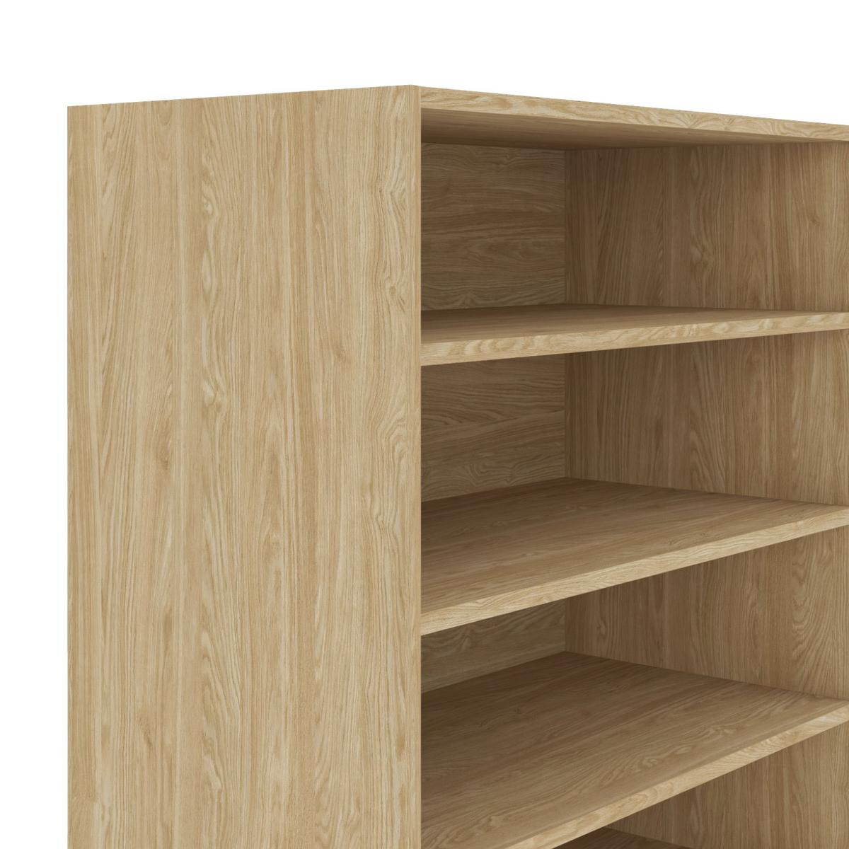 Regal Unit Elements Maxi B: Ca. 91,2 Cm Eichefarben - Eichefarben/Schwarz, MODERN, Holzwerkstoff (91,2/89,6/40cm) - Ondega