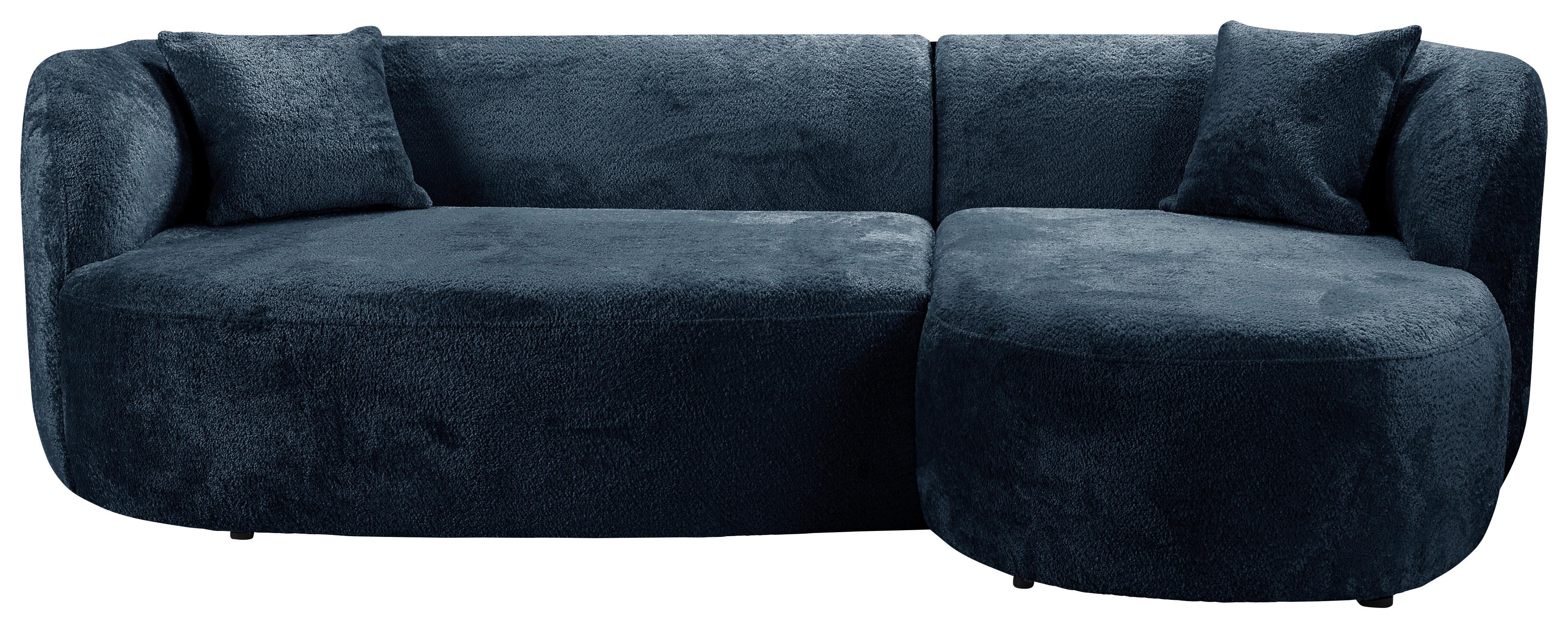 Ecksofa Flick Blau/Schwarz, 264 cm - Blau/Schwarz, Design, Textil (264/143cm) - MID.YOU