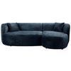 Ecksofa Flick Blau/Schwarz, 264 cm - Blau/Schwarz, Design, Textil (264/143cm) - MID.YOU