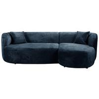 Ecksofa Flick Blau/Schwarz, 264 cm - Blau/Schwarz, Design, Textil (264/143cm) - MID.YOU