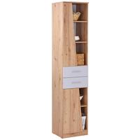 REGÁL JOHNNY - šedá/dub artisan, Moderní, kompozitní dřevo/plast (45/216,3/41,6cm)