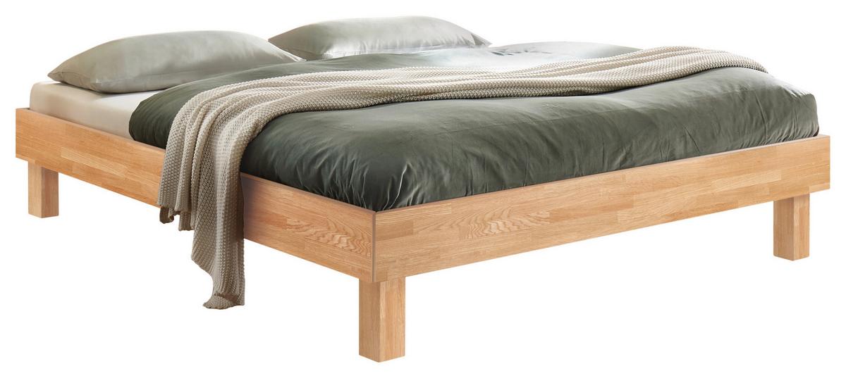 Bett Rapallo Eiche Bianco 160x200 Cm - Eiche Bianco/Eichefarben, Natur, Holz (160/200cm) - Hasena