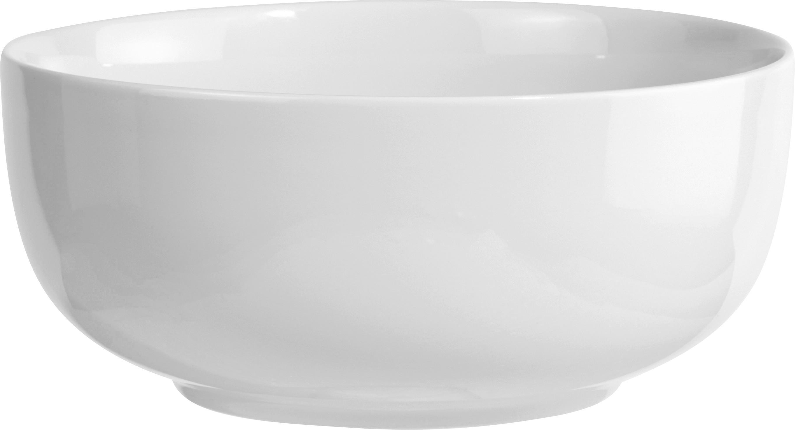Salatschüssel aus Porzellan weiß Felicia D: ca. 21 cm