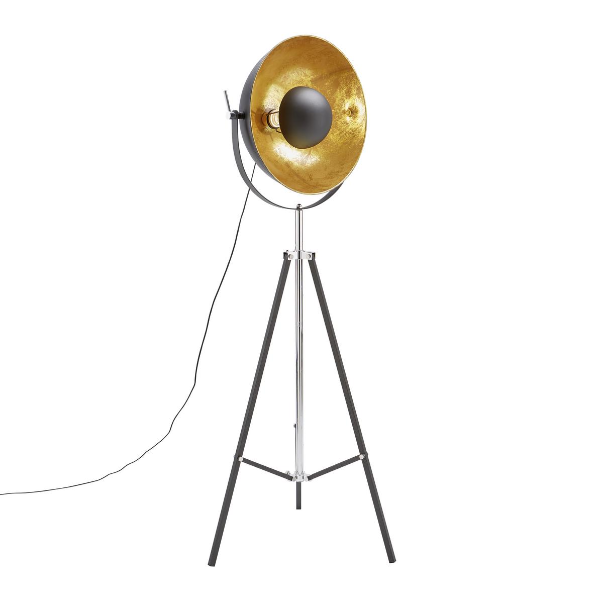 Stojací lampa Jule V: 176cm, 60 Watt - černá/barvy zlata, Lifestyle, kov (50/176cm) - Mömax