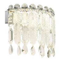 LED-Wandleuchte 67176-12w - Klar/Chromfarben, KONVENTIONELL, Glas/Metall (28/17/24,5cm) - Globo