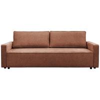 Rozkladacia pohovka NERA, červenohnedá tk. MATANA - červenohnedá, Modern, textil/plast (232/90/100cm)