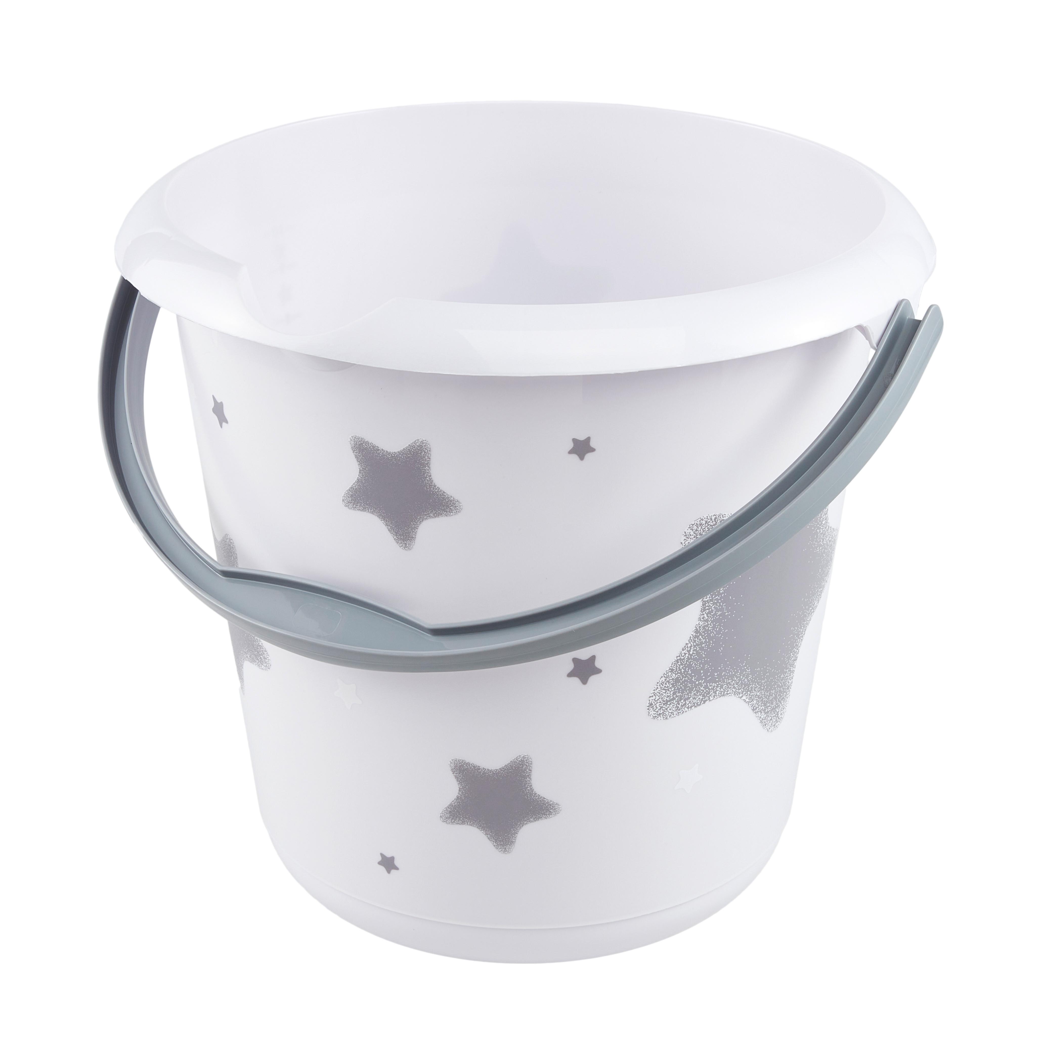 Vödör Ilvie Stars - fehér, Konventionell, műanyag (30/28cm)