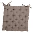 Sitzkissen Agatha 40x40 cm Taupe - Taupe, KONVENTIONELL, Textil (40/40/5cm) - Ondega