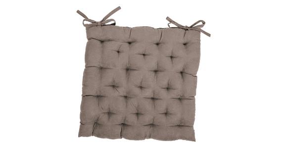 Sitzkissen Agatha 40x40 cm Taupe - Taupe, KONVENTIONELL, Textil (40/40/5cm) - Ondega