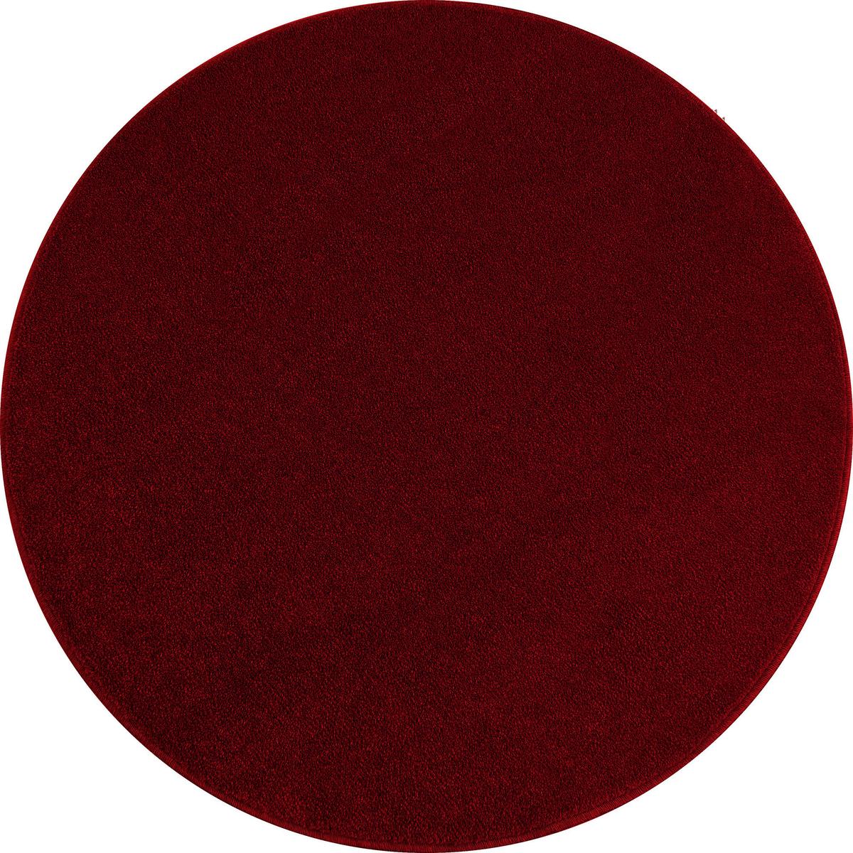 Hochflor Teppich Rot Ata Rund Ø 120 cm - Rot, Design, Textil (120cm) - Novel