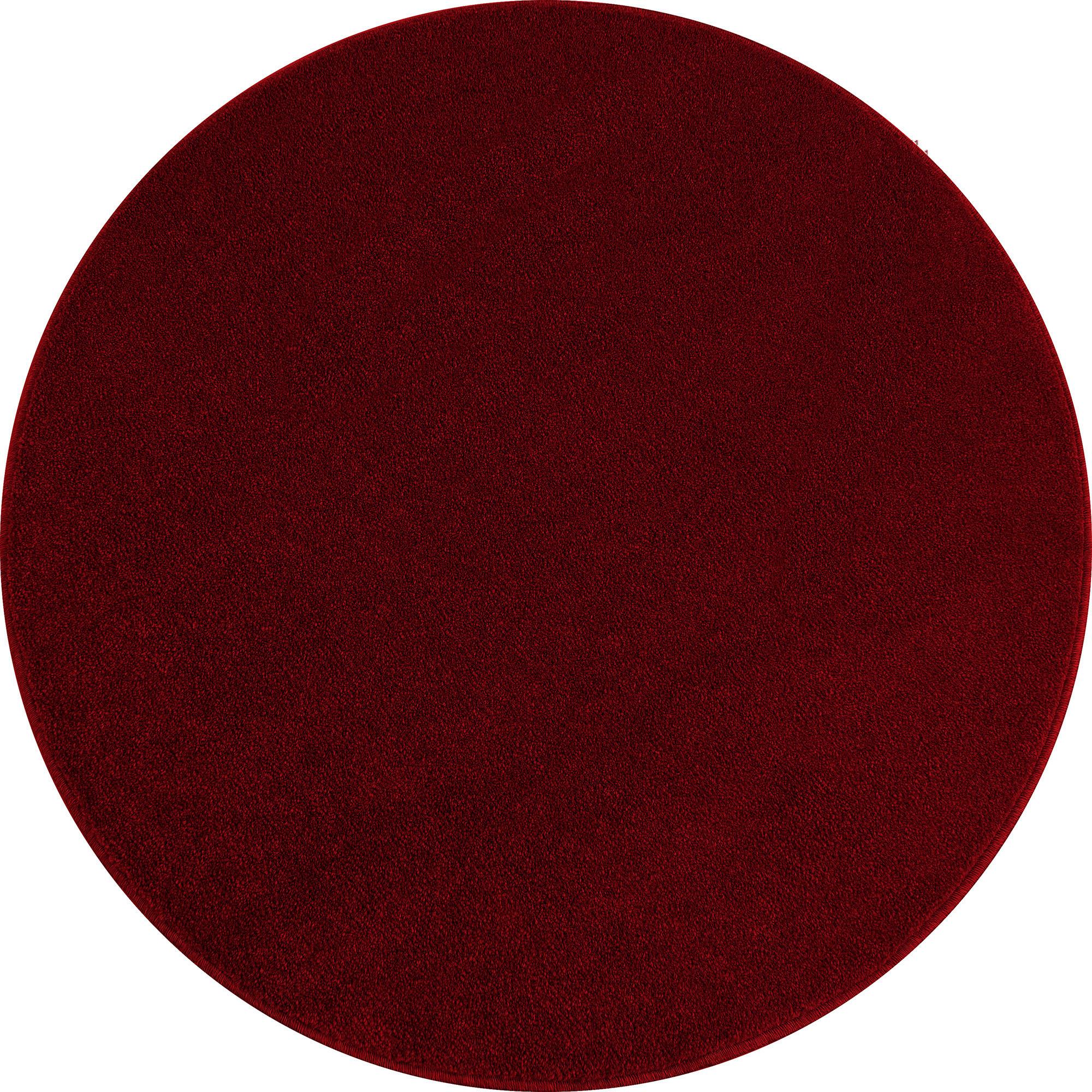 Hochflor Teppich Rot Ata Rund Ø 200 cm