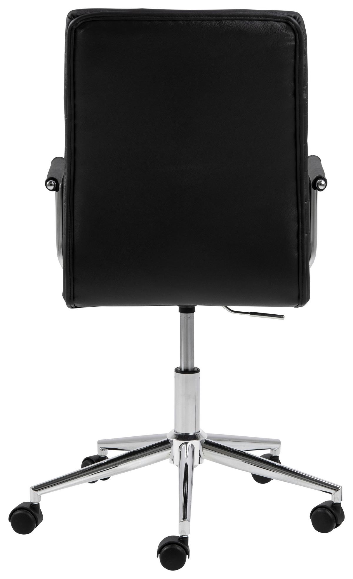 Drehstuhl Winslow - Chromfarben/Schwarz, MODERN, Leder/Kunststoff (51/103/58cm) - MID.YOU