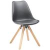Stuhl Vilnius - Schwarz/Naturfarben, LIFESTYLE, Holz/Kunststoff (48,5/84/55cm) - MID.YOU