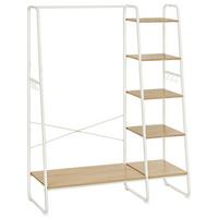 Kleiderständer Schwarz, Eiche Dekor B: 120 Cm - Eichefarben/Weiß, Trend, Holzwerkstoff/Metall (120/160/45cm) - MID.YOU