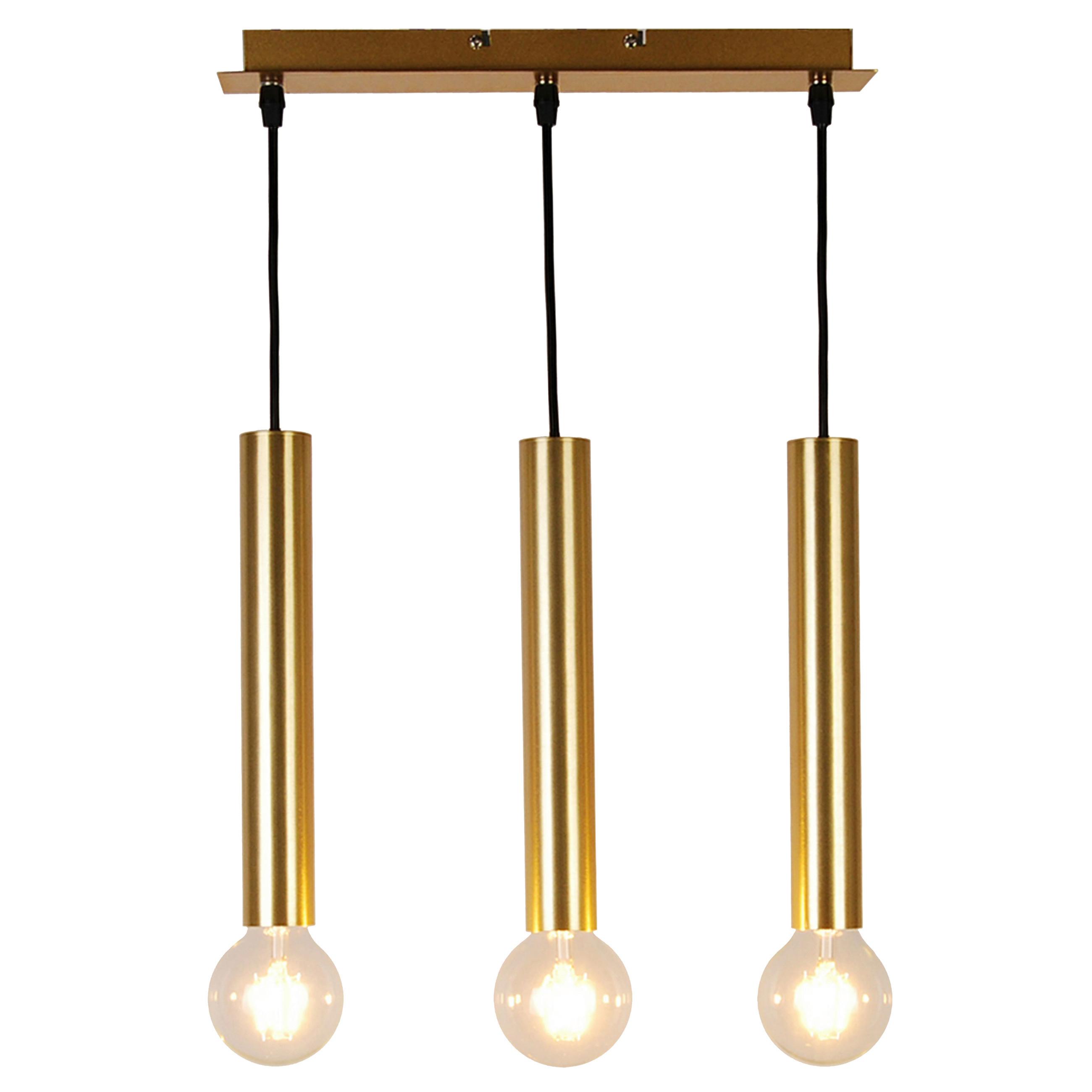 PENDELLEUCHTE 50103037 DALLAS - Goldfarben/Schwarz, Design, Metall (38/7/128.4cm)