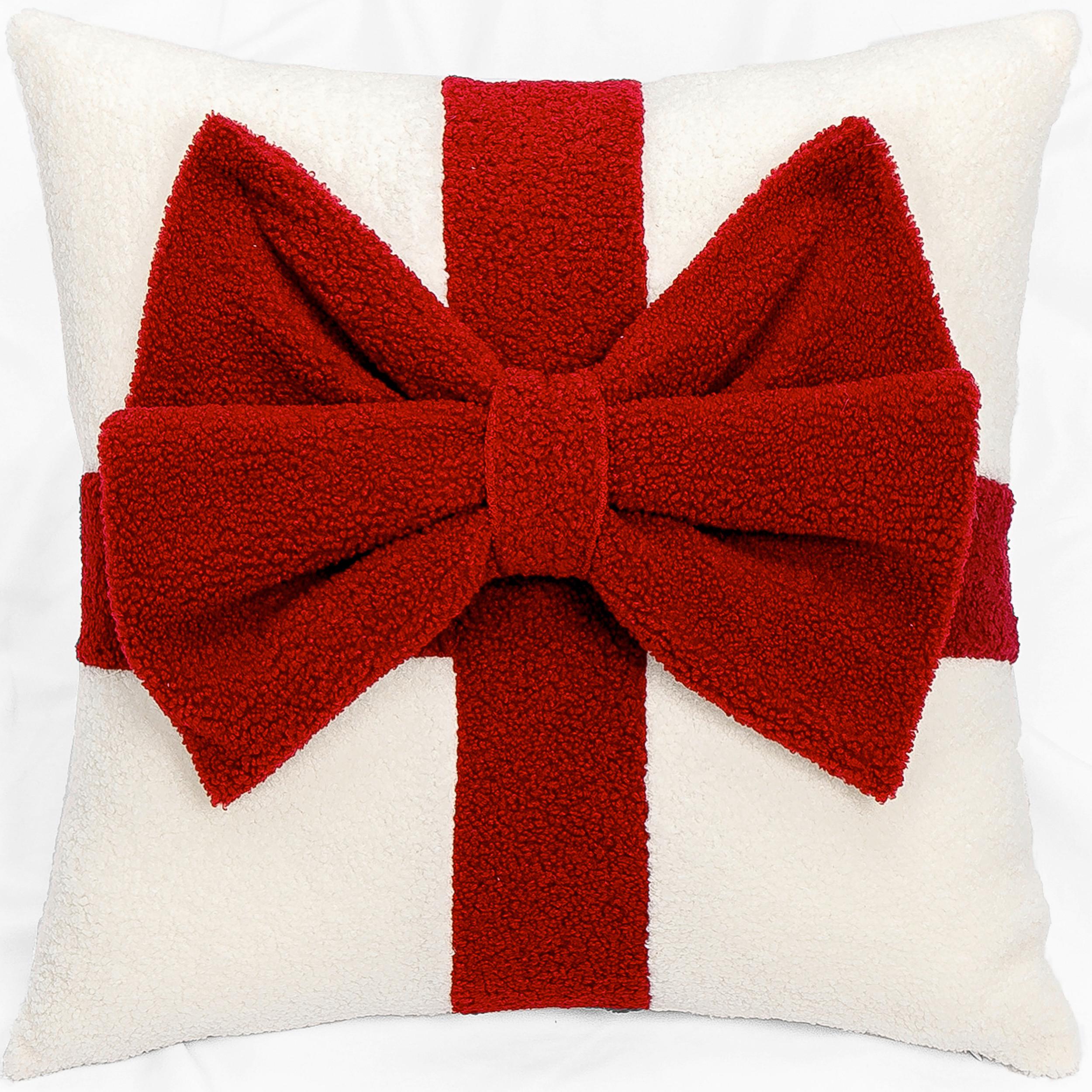 DEKORAČNÝ VANKÚŠ MERRY - biela/červená, textil (45/45cm) - Mömax