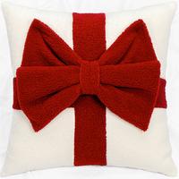 DEKORAČNÝ VANKÚŠ MERRY - biela/červená, textil (45/45cm) - Mömax