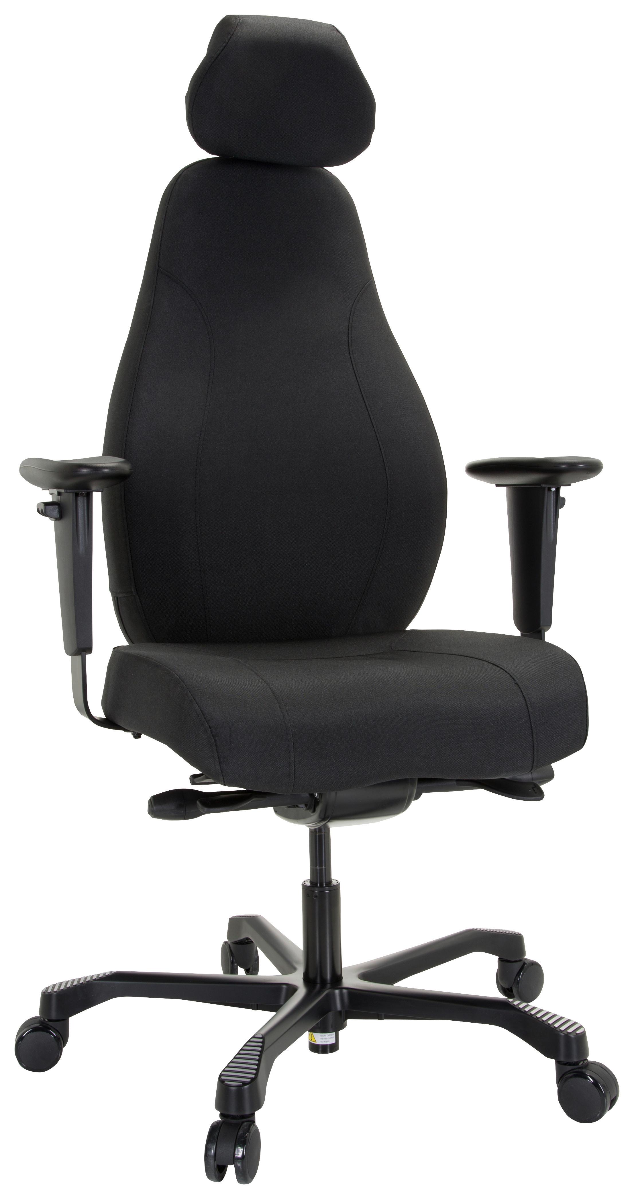 Drehstuhl Resistio XXL Schwarz - Schwarz, MODERN, Kunststoff/Textil (72/121/60cm) - MID.YOU