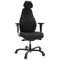 Drehstuhl Resistio XXL Schwarz - Schwarz, MODERN, Kunststoff/Textil (72/121/60cm) - MID.YOU