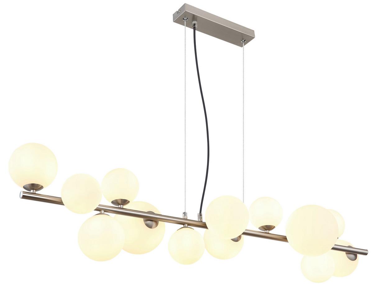 Led-hängeleuchte 56140-13h - Transparent/Opal, Design, Glas/Kunststoff (120/34,5cm) - Globo