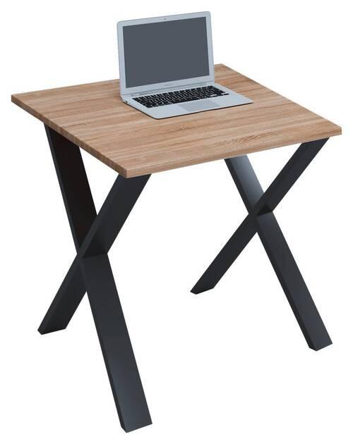 Schreibtisch Lona Sonoma Eiche B: 80 cm - Schwarz/Sonoma Eiche, MODERN, Holzwerkstoff/Metall (80/80/76cm) - MID.YOU