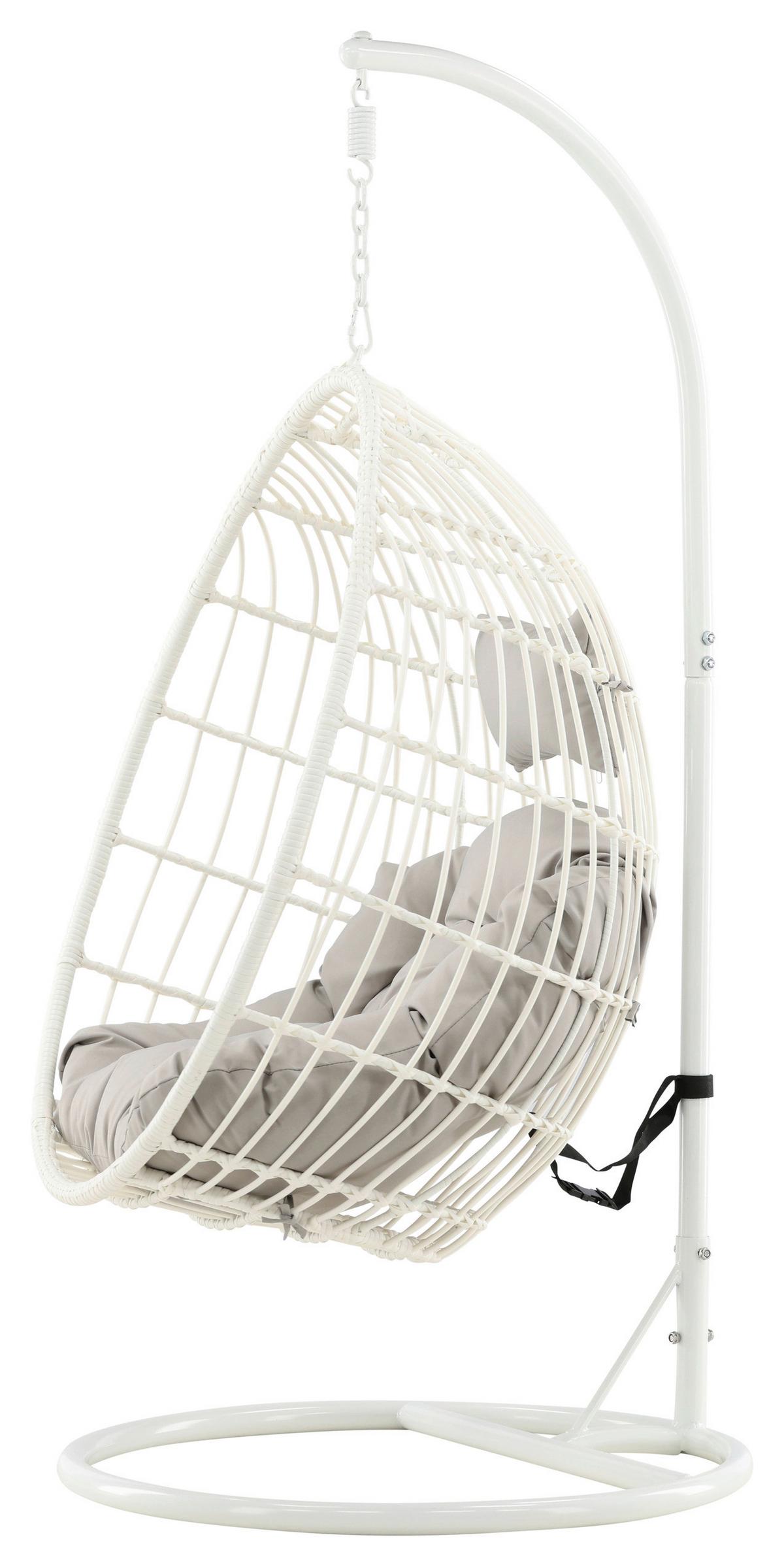 HÄNGESESSEL VIGA - Weiß, KONVENTIONELL, Holz (95/196/95cm) - Gardenson