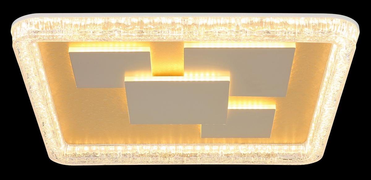 LED-Deckenleuchte 3000k, 40w - Klar/Goldfarben, Design, Kunststoff/Metall (48,8/48,8/7cm) - Globo