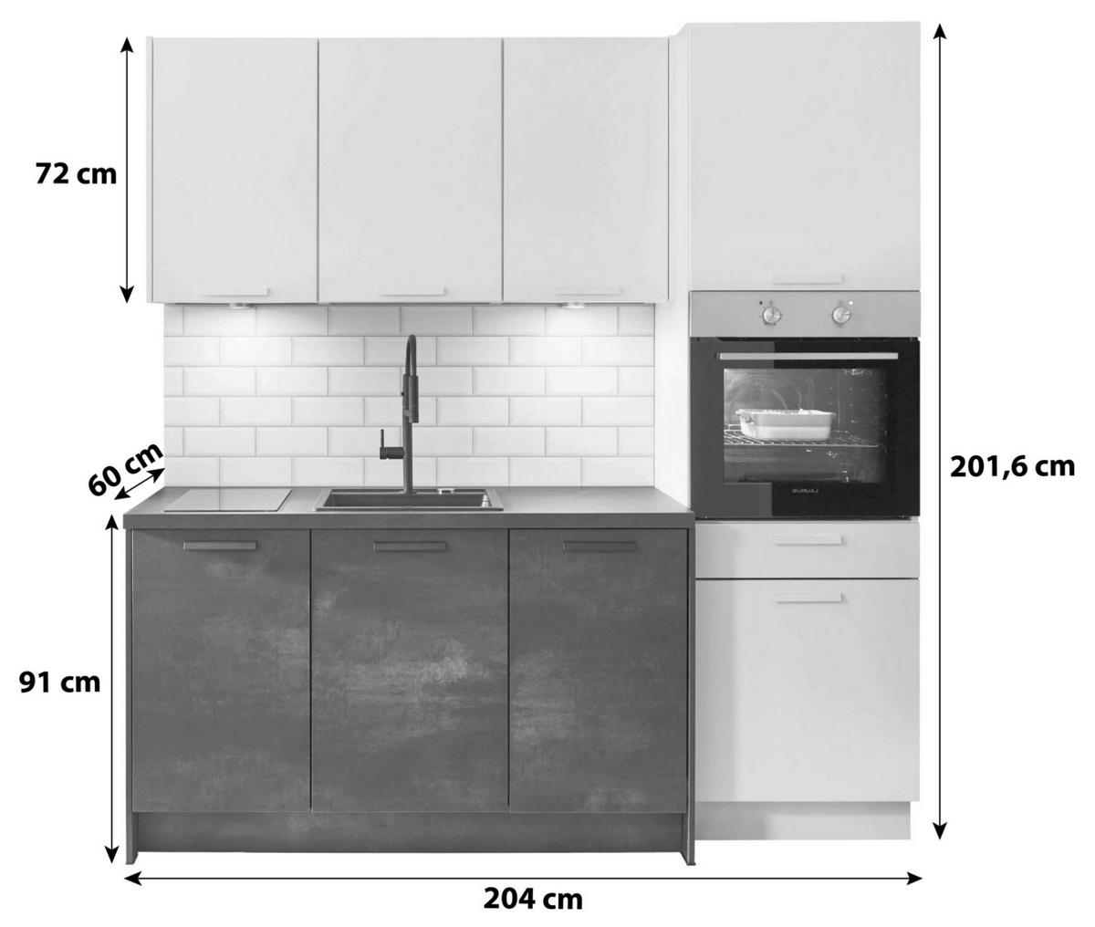 Küchenblock Toronto/Las Vegas - LIFESTYLE, Holzwerkstoff (204cm) - Vertico