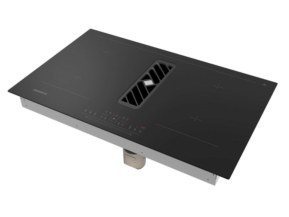 Kochfeld-Dunstabzug-Kombi Respekta Calima Schwarz B:83cm - Schwarz, Basics, Glas (83/20/51,5cm) - Respekta