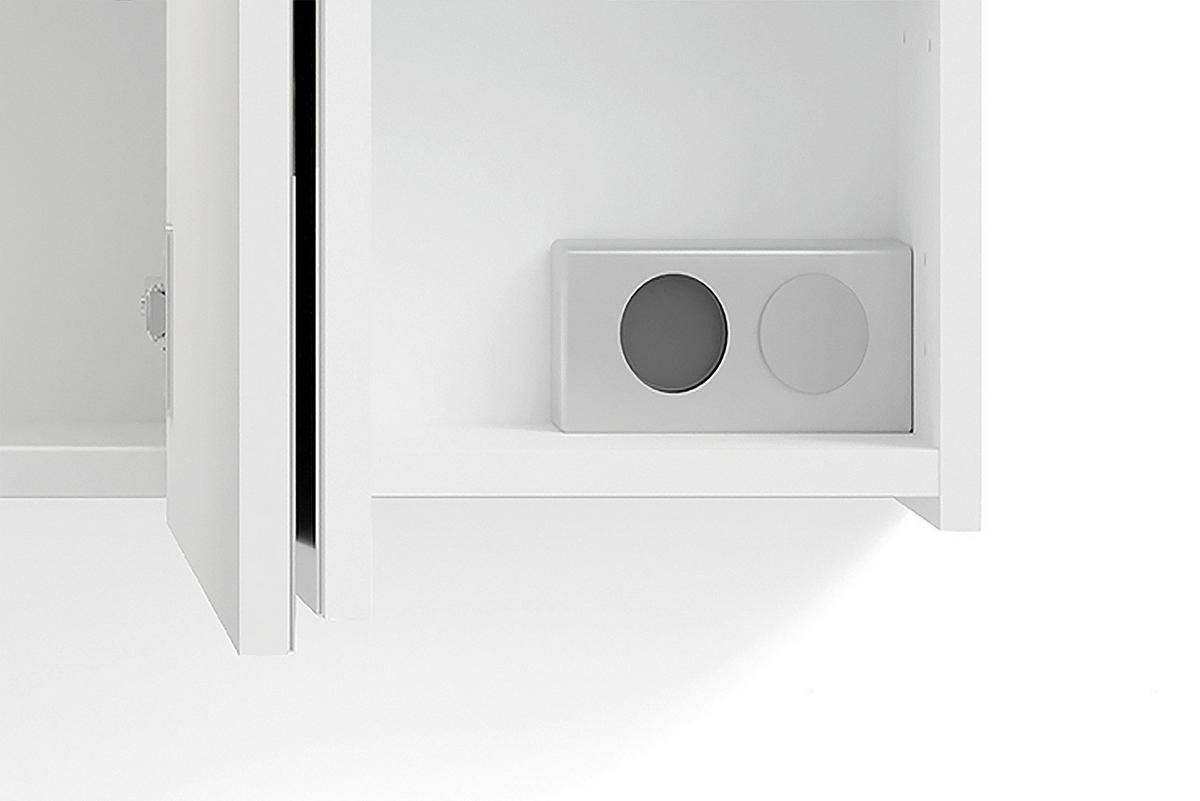 Spiegelschrank Spree Weiß B: 100 Cm - Weiß, MODERN, Glas/Holzwerkstoff (100/60/20cm) - MID.YOU