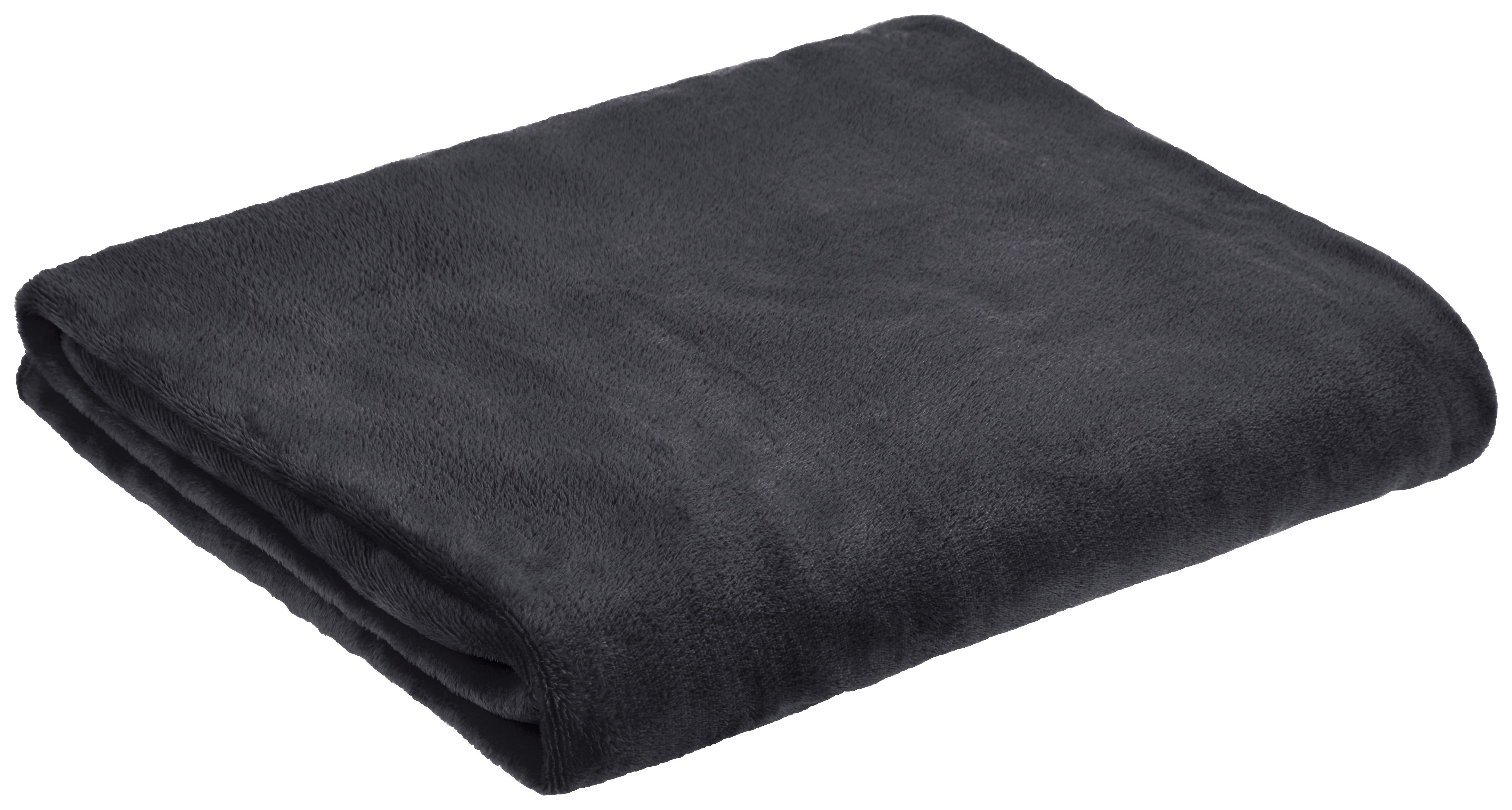 Kuscheldecke Marlies Schwarz 150x200 Cm - Schwarz, MODERN, Textil (150/200cm) - Luca Bessoni