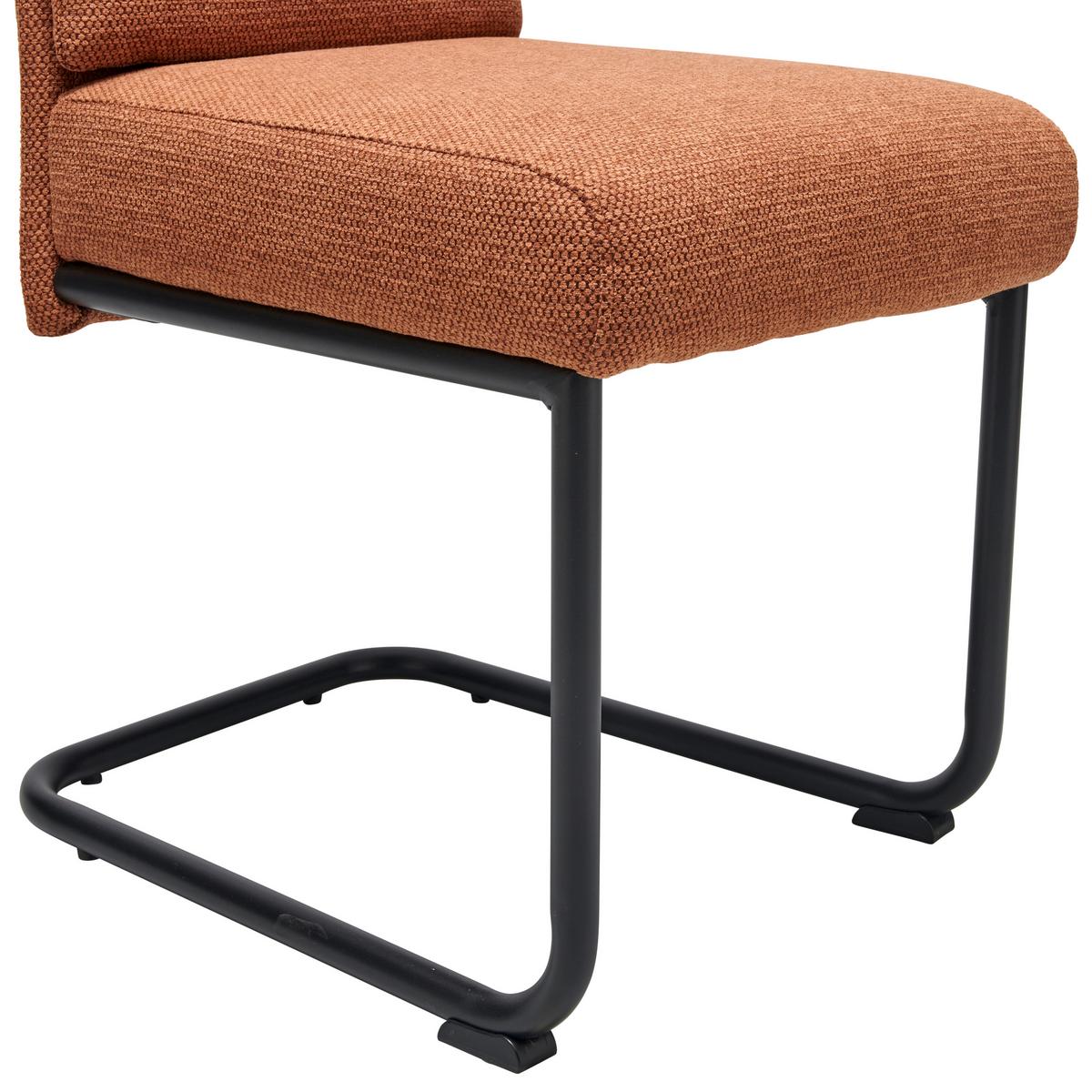 Schwingstuhl Hilal - Hellbraun/Schwarz, LIFESTYLE, Holz/Textil (45/94/62cm) - MID.YOU