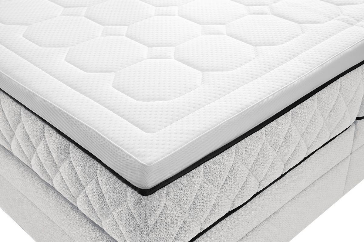 Boxspringbett Carmen A Creme 160x200 Cm - Türkis/Creme, KONVENTIONELL, Holz/Holzwerkstoff (160/200cm) - James Wood