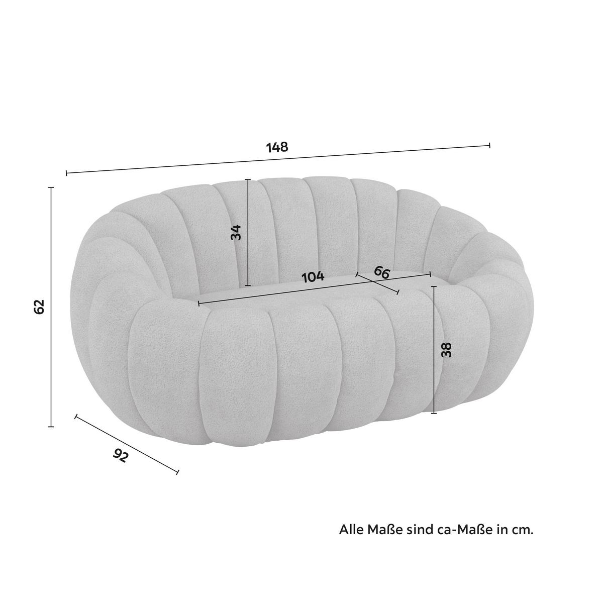 Pohovka LENA, tmavosivá ženilka, max. 280 kg - svetlohnedá/tmavosivá, Modern, drevo/textil (148/62/92cm) - Bessagi Home