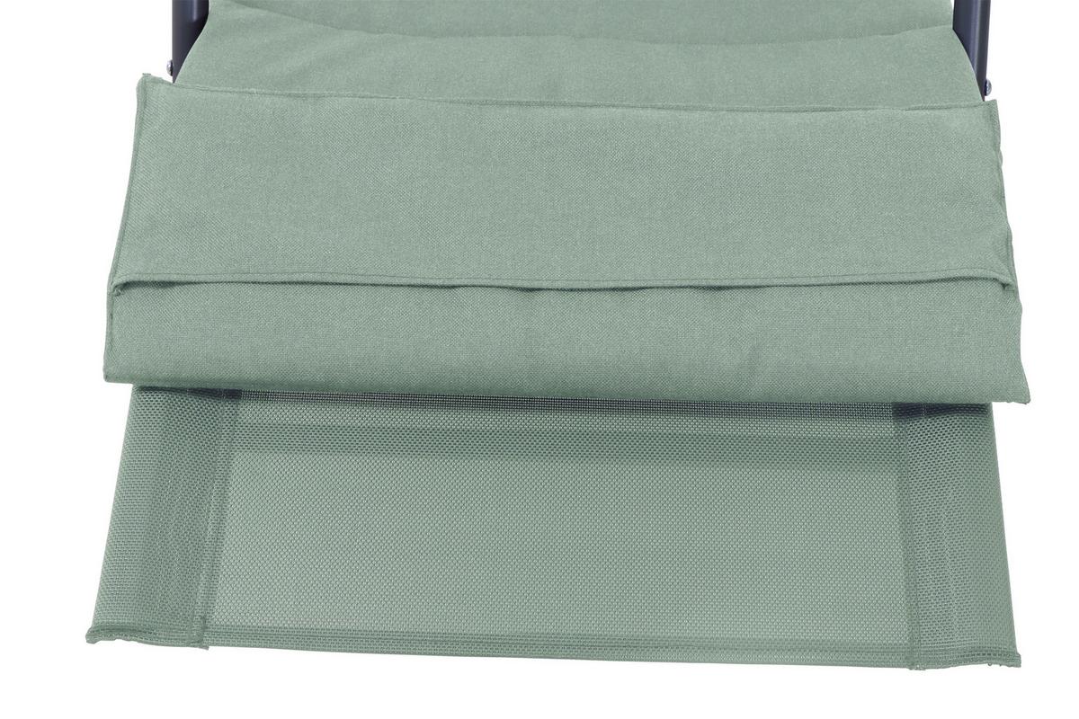 Schaukelliege Metall/kunststoff/textil - Grün, KONVENTIONELL, Kunststoff/Textil (57/81/143cm) - Siena Garden