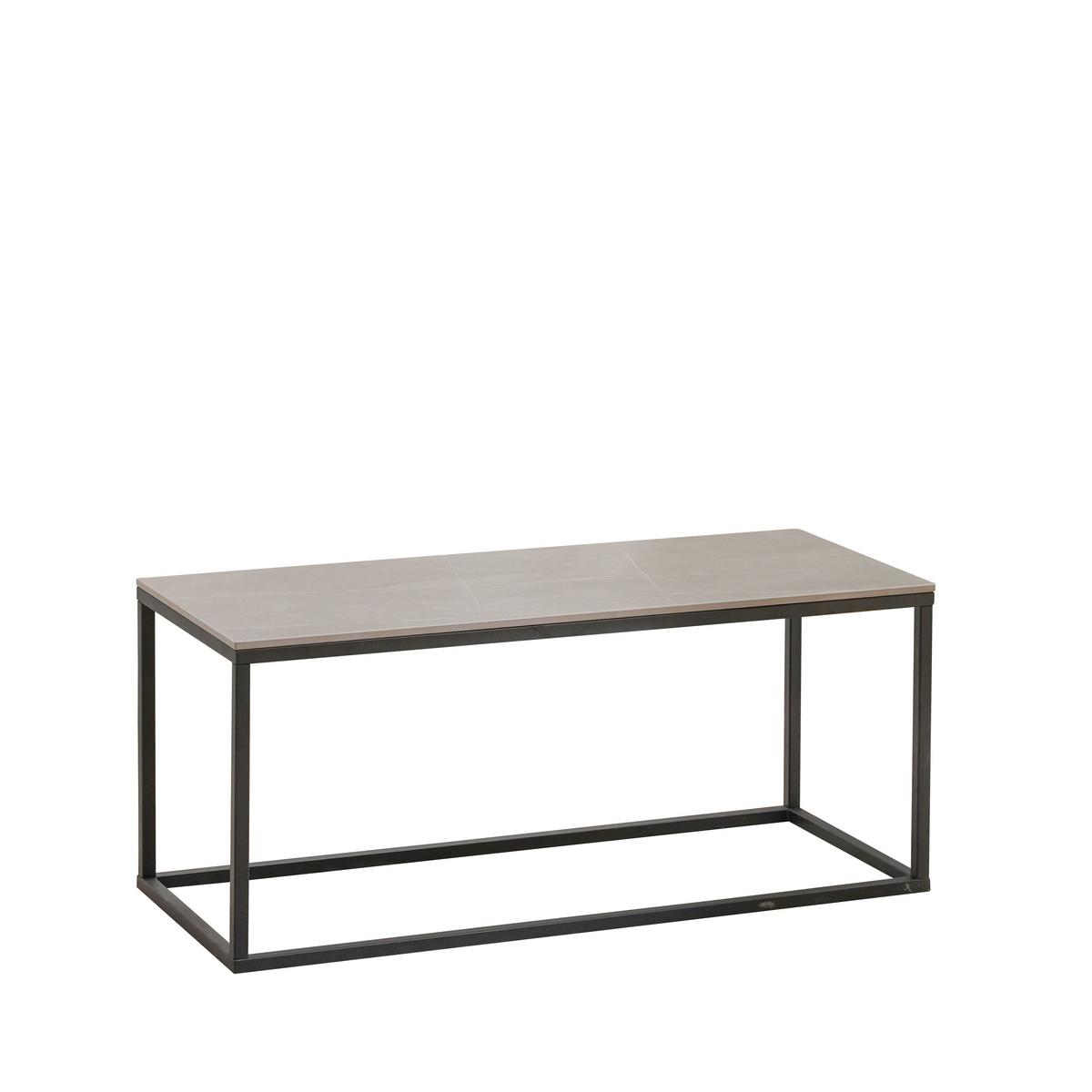 Couchtisch Tommy Grau B: 100 Cm - Schwarz/Grau, MODERN, Keramik/Metall (100/44/40cm) - MID.YOU