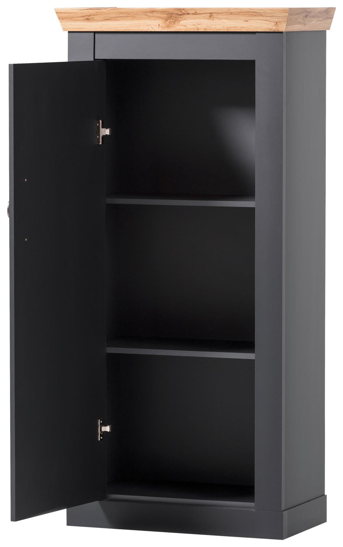 Highboard Catania Anthrazit/Eiche Dekor B: 72cm - Anthrazit/Eiche Wotan, Design, Holzwerkstoff (72/146/38cm) - MID.YOU