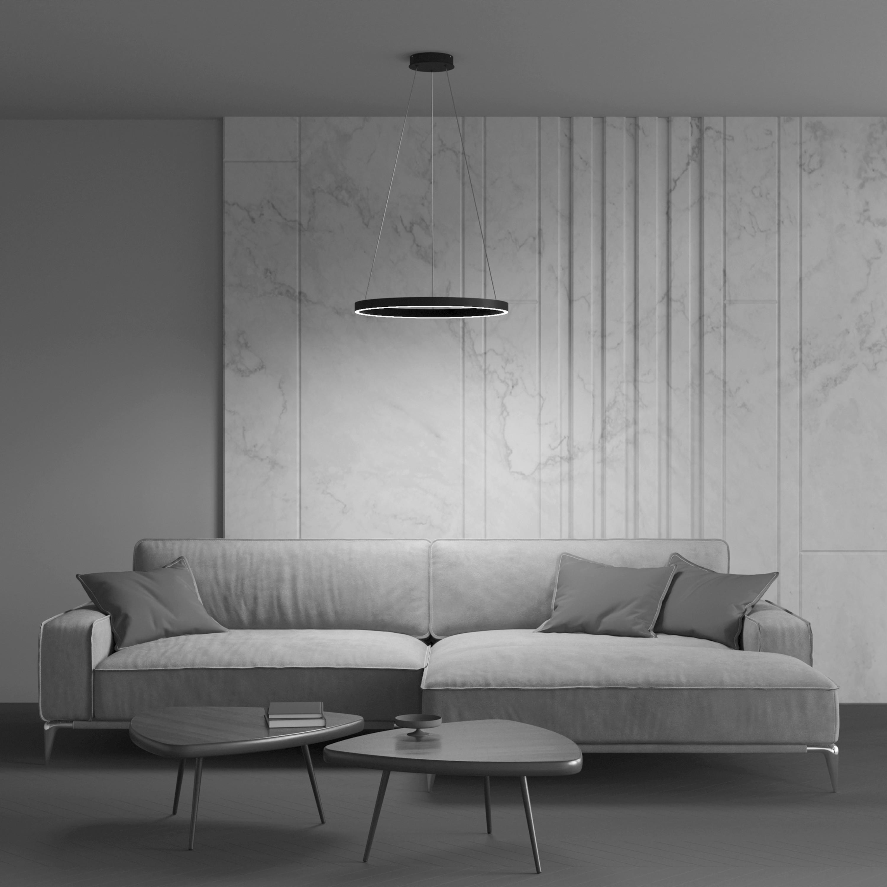 Pendelleuchte Rim - Schwarz, Basics, Metall (60/120cm) - MAYTONI