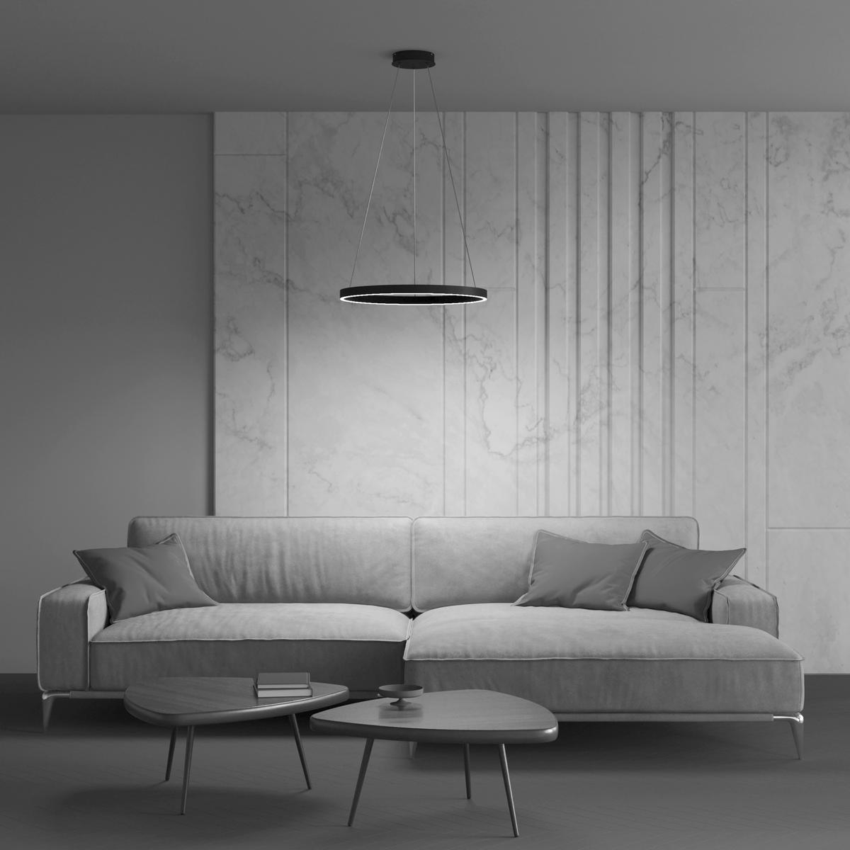 Pendelleuchte Rim - Schwarz, Basics, Metall (60/120cm) - MAYTONI