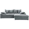 Ecksofa Avellino Hellblau S: 278/200 cm - Schwarz/Hellblau, MODERN, Textil (278/200cm) - Livetastic