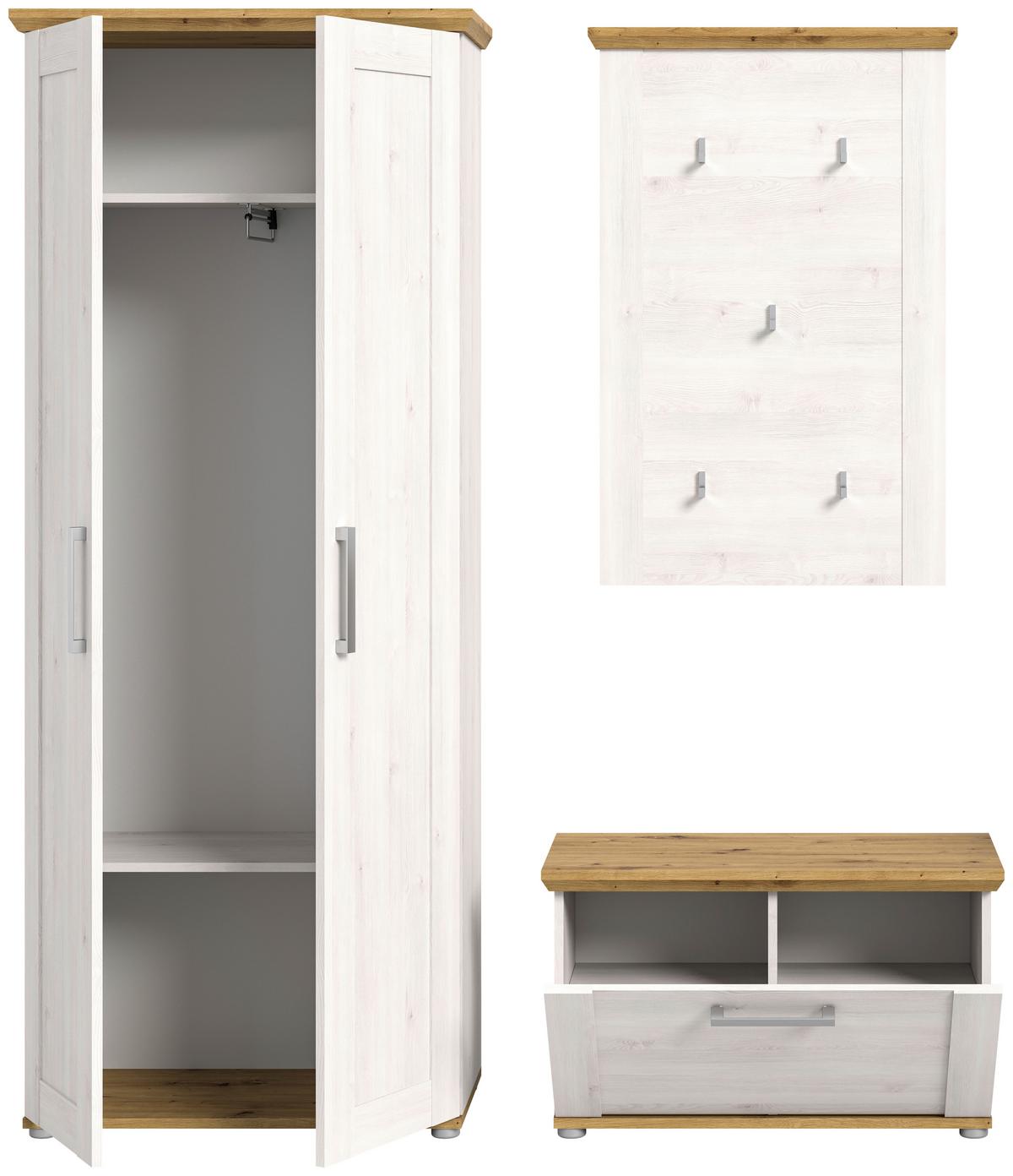 Garderobe Verona 3-teilig Lärche B: 171 Cm - KONVENTIONELL, Holzwerkstoff (171/194/37cm) - MID.YOU