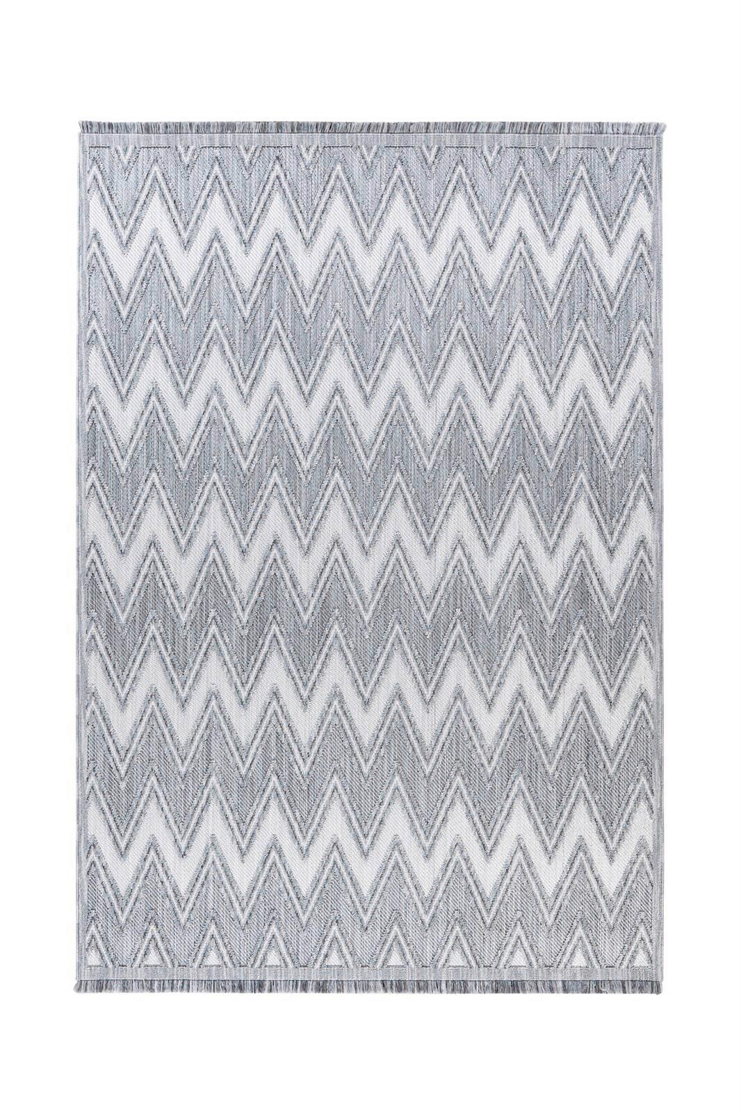 Teppich Grau/Weiß Sarai 160x230 cm - Weiß/Grau, KONVENTIONELL, Textil (160/230cm) - Kayoom