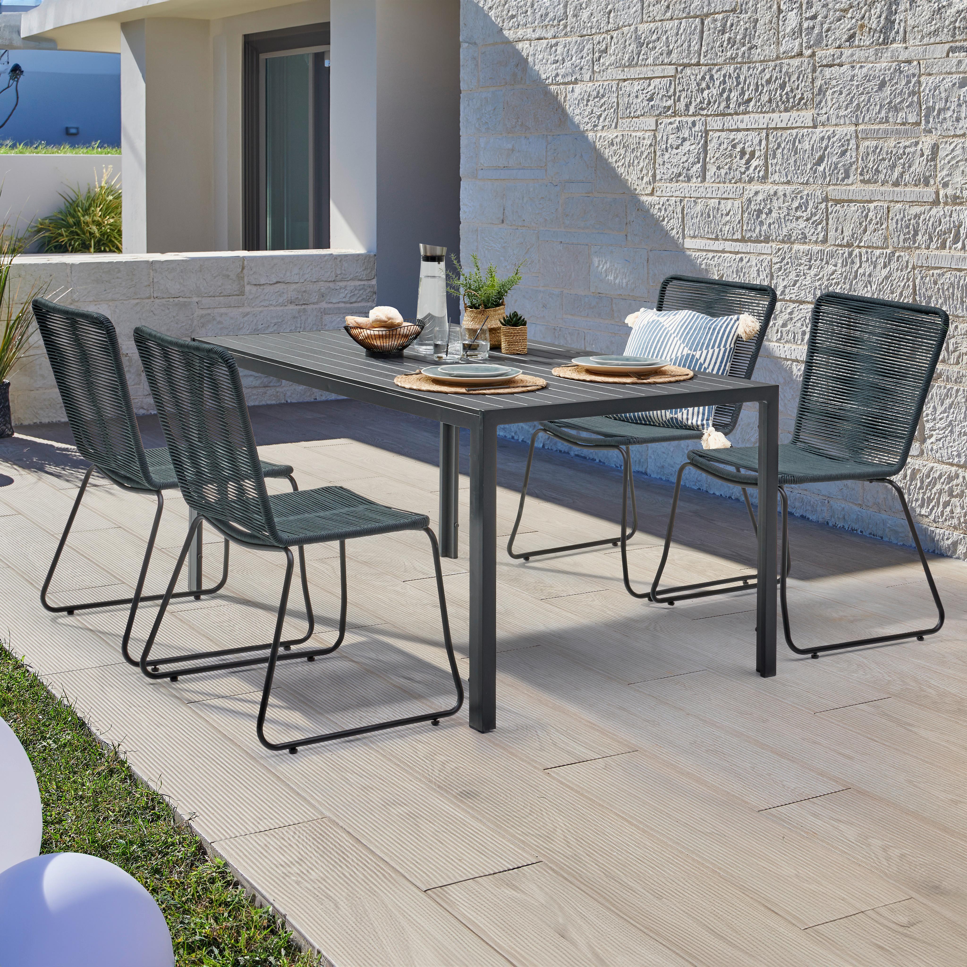 Kerti Szék Trendy - antracit, Modern, műanyag/fém (58/88/62cm) - Beldano