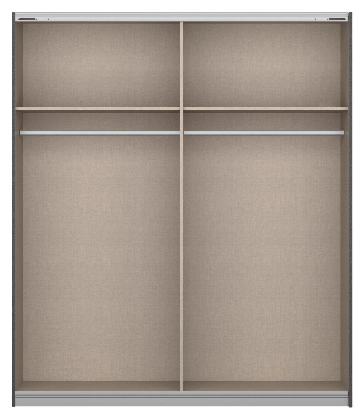 Schwebetürenschrank Artemis B: 181 cm Champagner/Eiche - Champagner/Eiche Artisan, MODERN, Glas/Holzwerkstoff (181/210/62cm) - Rauch Möbel