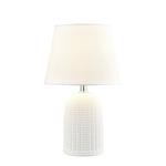 Tischlampe Sabine Weiß Mit Schnurschalter - Weiß, ROMANTIK / LANDHAUS, Keramik/Textil (34cm) - James Wood
