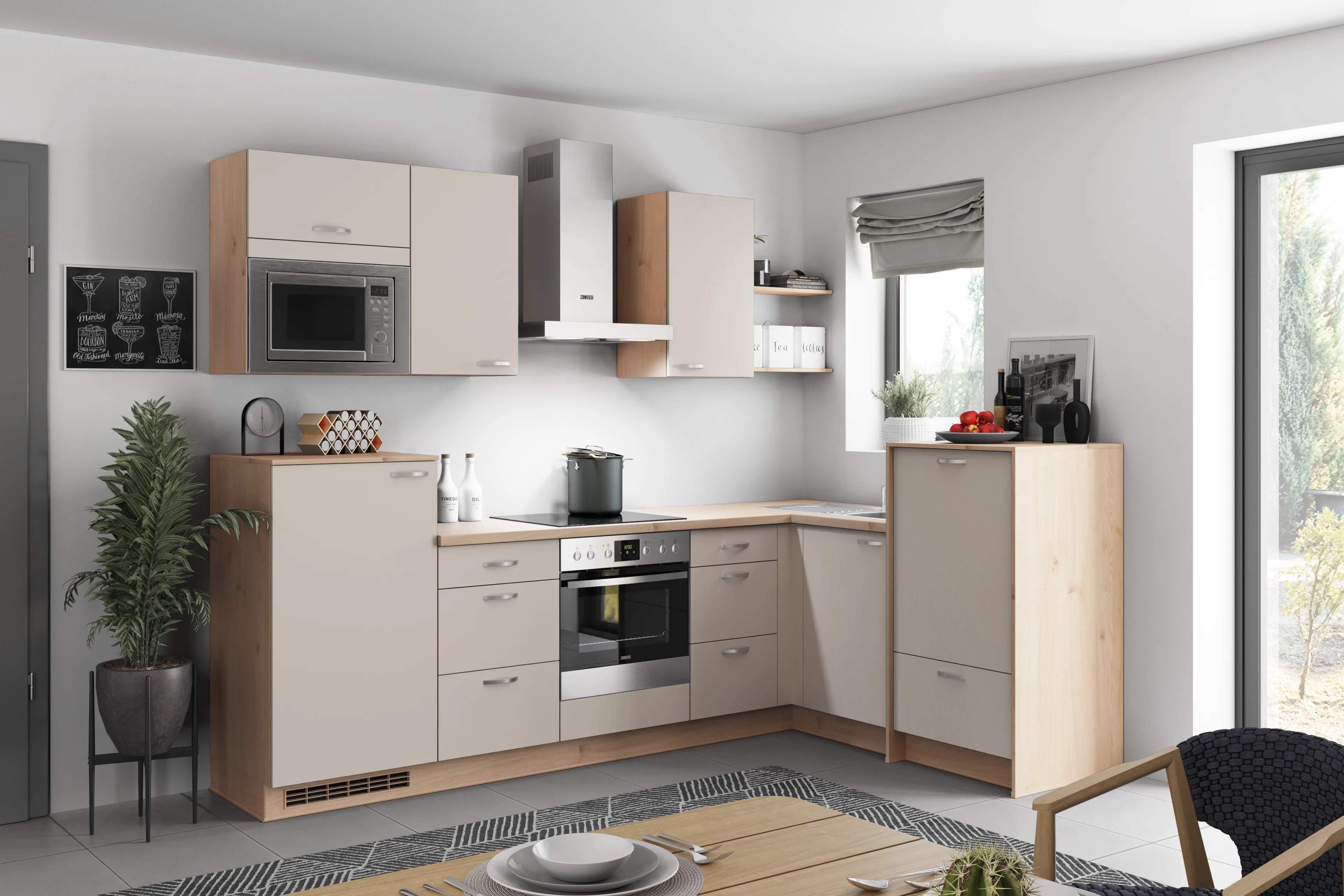 Eckküche Win - Wildeiche/Creme, MODERN, Holzwerkstoff (280/178cm) - Express