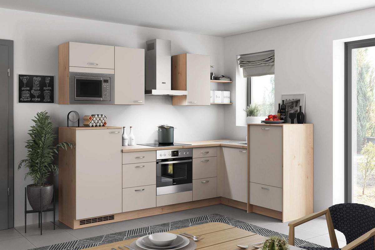 Eckküche Win - Wildeiche/Creme, MODERN, Holzwerkstoff (280/178cm) - Express